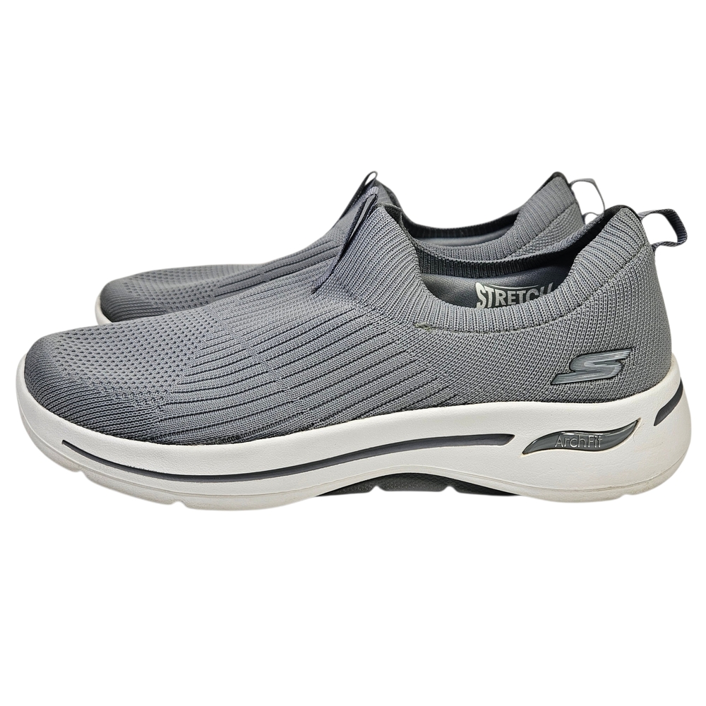 Skechers Men’s Grey Slip-On Knit Comfort Sneakers